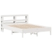 Estructura de cama sin colchón madera de pino blanca 140x190 cm