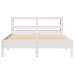 Estructura de cama sin colchón madera de pino blanca 140x190 cm