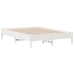 Estructura de cama sin colchón madera de pino blanca 140x190 cm