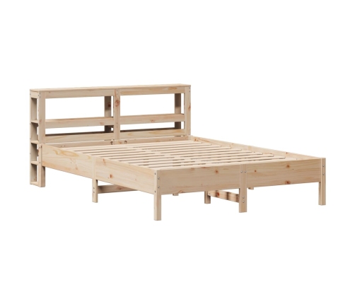 Estructura de cama sin colchón madera maciza de pino 135x190 cm