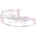 Estructura de cama sin colchón madera maciza marrón 135x190 cm