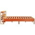 Estructura de cama sin colchón madera maciza marrón 135x190 cm