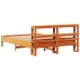 Estructura de cama sin colchón madera maciza marrón 135x190 cm
