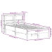 Estructura de cama sin colchón madera maciza marrón 120x190 cm