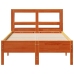 Estructura de cama sin colchón madera maciza marrón 120x190 cm