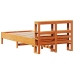 Estructura de cama sin colchón madera maciza marrón 120x190 cm