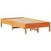 Estructura de cama sin colchón madera maciza marrón 120x190 cm