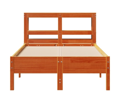 Estructura de cama sin colchón madera maciza marrón 90x190 cm