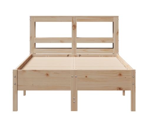 Estructura de cama sin colchón madera maciza pino 75x190 cm