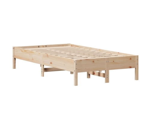 Estructura de cama sin colchón madera maciza pino 75x190 cm