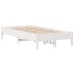 Estructura de cama sin colchón madera maciza blanca 75x190 cm