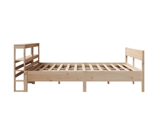 Estructura de cama sin colchón madera maciza de pino 200x200 cm