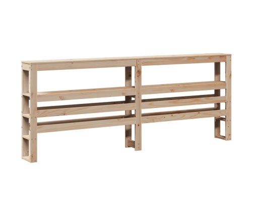 Estructura de cama sin colchón madera maciza de pino 200x200 cm