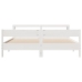 Estructura de cama sin colchón madera maciza blanca 200x200 cm