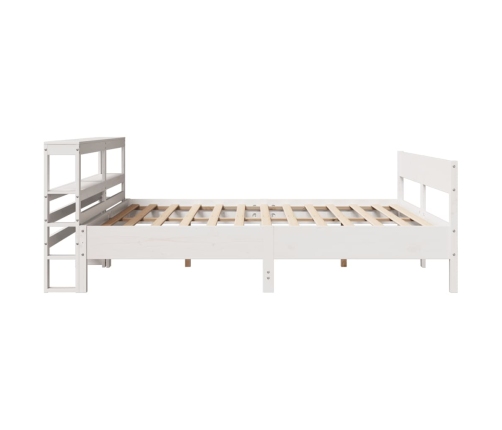 Estructura de cama sin colchón madera maciza blanca 200x200 cm