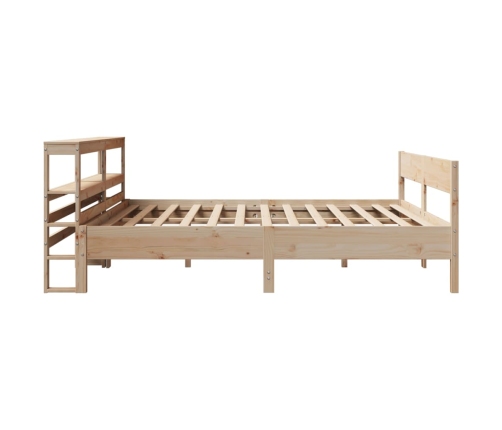 Estructura de cama sin colchón madera maciza de pino 180x200 cm