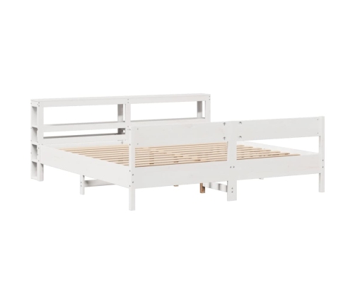 Cama sin colchón madera maciza de pino blanca 180x200 cm