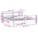 Cama sin colchón madera maciza de pino marrón cera 180x200 cm