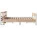 Estructura de cama sin colchón madera maciza de pino 160x200 cm