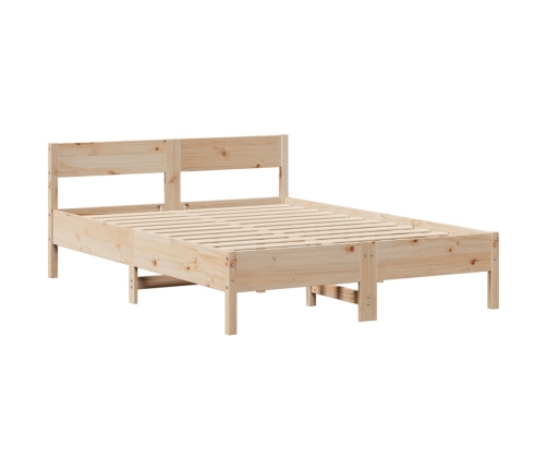 Estructura de cama sin colchón madera maciza de pino 160x200 cm