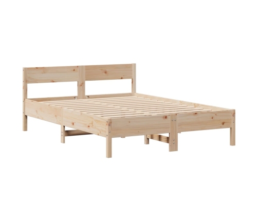 Estructura de cama sin colchón madera de pino maciza 120x200 cm