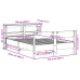 Cama sin colchón madera maciza de pino marrón cera 120x200 cm
