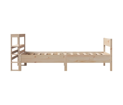 Estructura de cama sin colchón madera maciza de pino 100x200 cm