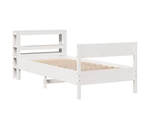 Estructura cama sin colchón madera maciza pino blanca 100x200cm