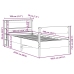 Estructura cama sin colchón madera maciza pino blanca 100x200cm