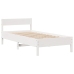 Estructura de cama sin colchón madera de pino blanca 90x200 cm