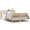 Estructura de cama sin colchón madera maciza de pino 140x190 cm