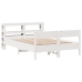 Estructura de cama sin colchón madera de pino blanca 140x190 cm