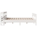 Estructura de cama sin colchón madera de pino blanca 140x190 cm