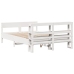 Estructura de cama sin colchón madera de pino blanca 140x190 cm