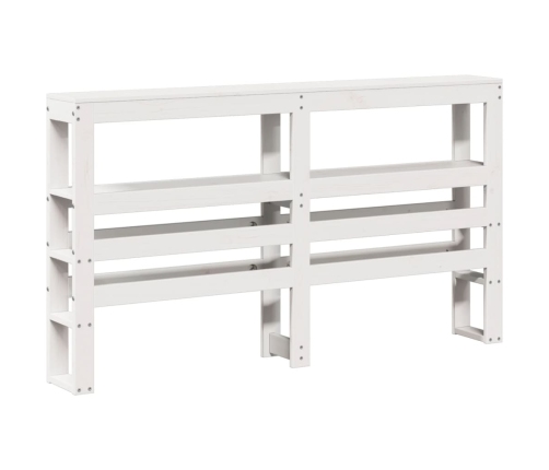 Estructura de cama sin colchón madera de pino blanca 140x190 cm