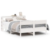 Estructura de cama sin colchón madera de pino blanca 140x190 cm