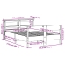 Cama sin colchón madera maciza de pino marrón cera 140x190 cm
