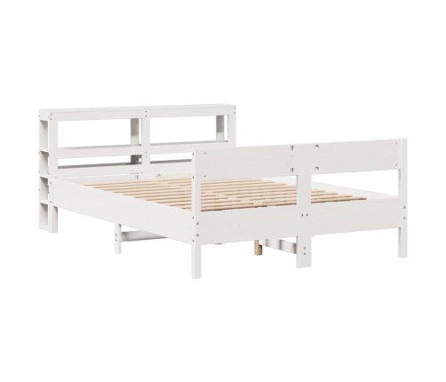 Estructura de cama sin colchón madera de pino blanco 135x190 cm