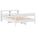 Estructura de cama sin colchón madera de pino blanco 135x190 cm