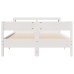 Estructura de cama sin colchón madera de pino blanco 135x190 cm