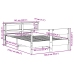 Estructura de cama sin colchón madera maciza marrón 135x190 cm