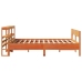 Estructura de cama sin colchón madera maciza marrón 135x190 cm