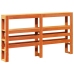 Estructura de cama sin colchón madera maciza marrón 135x190 cm