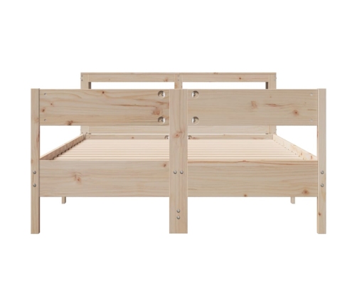 Estructura de cama sin colchón madera maciza de pino 120x190 cm