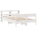 Estructura de cama sin colchón madera maciza blanca 120x190 cm