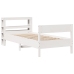 Estructura de cama sin colchón madera maciza blanca 90x190 cm