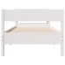 Estructura de cama sin colchón madera maciza blanca 90x190 cm