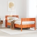 Estructura de cama sin colchón madera maciza marrón 90x190 cm