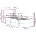 Estructura de cama sin colchón madera maciza marrón 90x190 cm