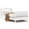 Estructura de cama sin colchón madera maciza blanca 75x190 cm